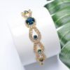 Poza cu Bratara Fiora picatura Aurie, cristal albastru