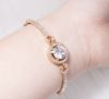 Poza cu Bratara dama, stil coreean, culoare roz aurie - argintie - aurie, material aliaj - cristal