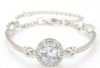 Poza cu Bratara dama, stil coreean, culoare roz aurie - argintie - aurie, material aliaj - cristal