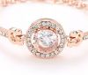 Poza cu Bratara dama, stil coreean, culoare roz aurie - argintie - aurie, material aliaj - cristal