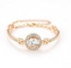 Poza cu Bratara dama, stil coreean, culoare roz aurie - argintie - aurie, material aliaj - cristal